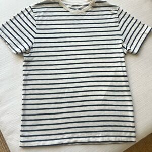 J. Crew Navy and Cream Striped Shirt